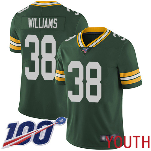 Green Bay Packers Limited Green Youth 38 Williams Tramon Home Jersey Nike NFL 100th Season Vapor Untouchable
